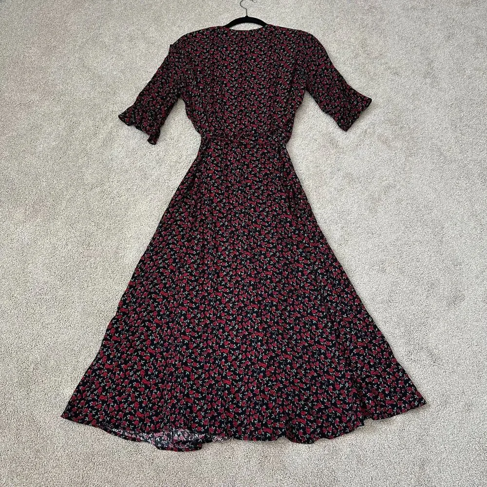 Reformation Judith Wrap Dress in Mabel Floral Print Size L/XL - Picture 6 of 8